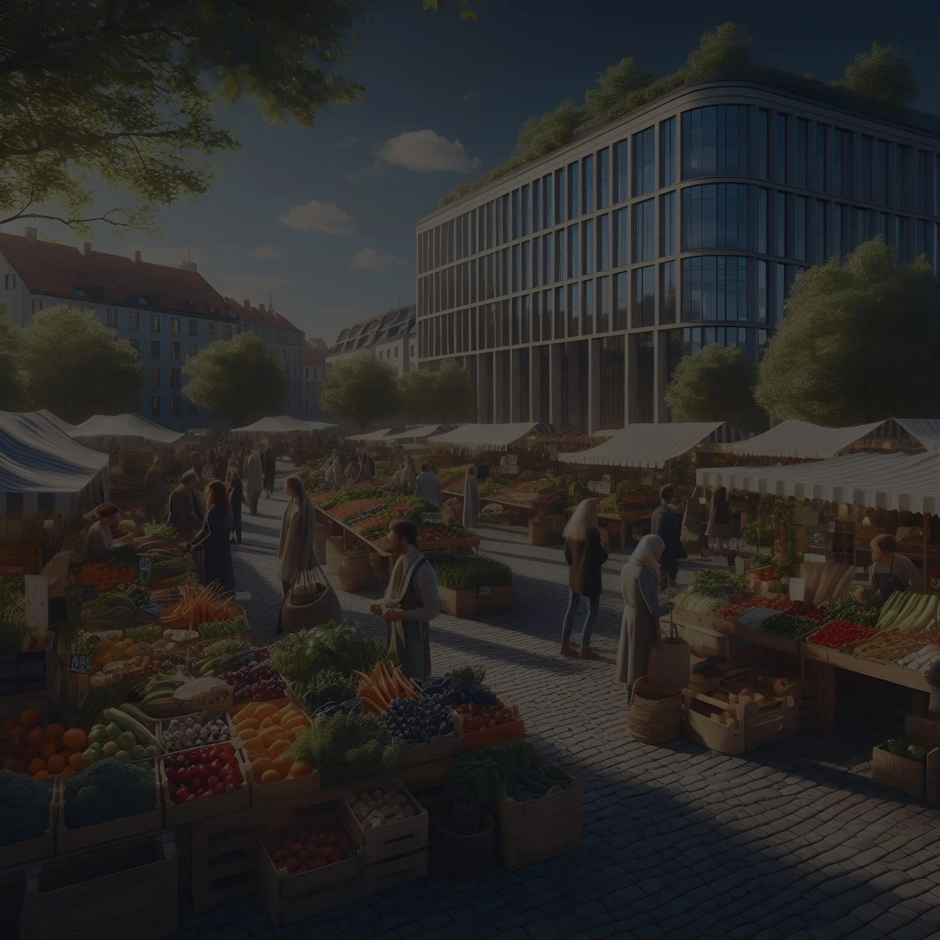 Ilustrace farmářských trhů